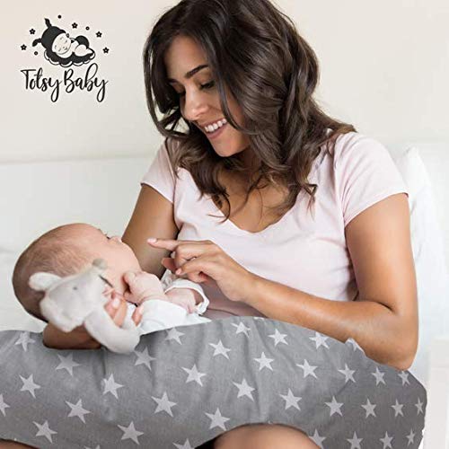Almohada Embarazo cojin lactancia embarazada - almohadas Premama, Cojín maternal para Embarazadas dormir, cojines grande y Reductor Cuna bebe Gris