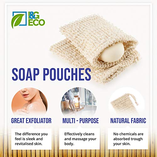 Almohadillas desmaquillantes reutilizables de bambú 16 Piezas + 2 bolsas de jabón de sisal + 1 bolsa de lavandería, ecológico