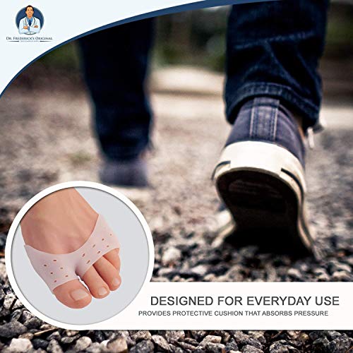 Almohadillas Metatarsales de Medio Dedo de Dr. Frederick's Original – Acolchonamiento de Juanetes y el Antepié – 2 Piezas - Previene Callos y Ampollas – Para Hombres y Mujeres
