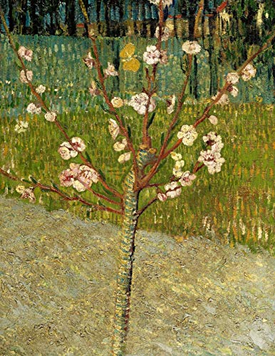 Almond tree in blossom, Vincent van Gogh. Blank journal: 150 blank pages, 8,5x11 inch (21.59 x 27.94 cm) Soft cover