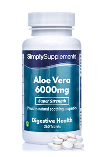 Aloe Vera 6000mg - ¡Bote para 6 meses! - Apto para veganos - 360 Comprimidos - SimplySupplements