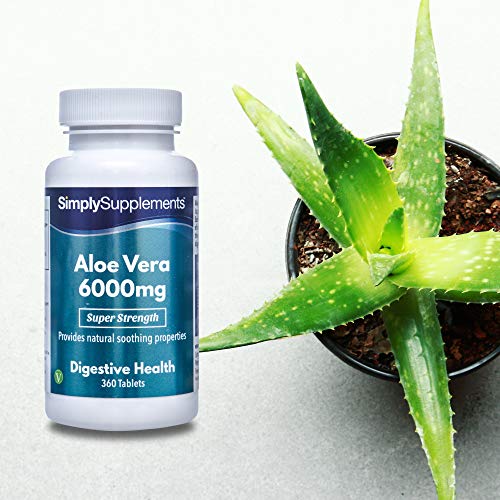 Aloe Vera 6000mg - ¡Bote para 6 meses! - Apto para veganos - 360 Comprimidos - SimplySupplements