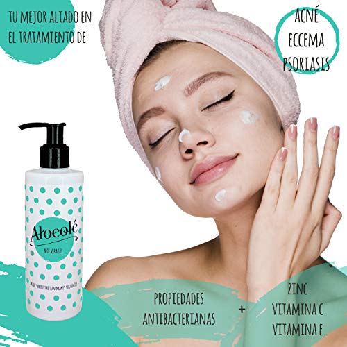 AloeOlé | Gel Aloe Vera 100% Puro y Ecológico 250 ml | Hidrata, regenera la piel y alivia las quemaduras | After Sun refrescante y calmante Post Depilación | Producido en España |