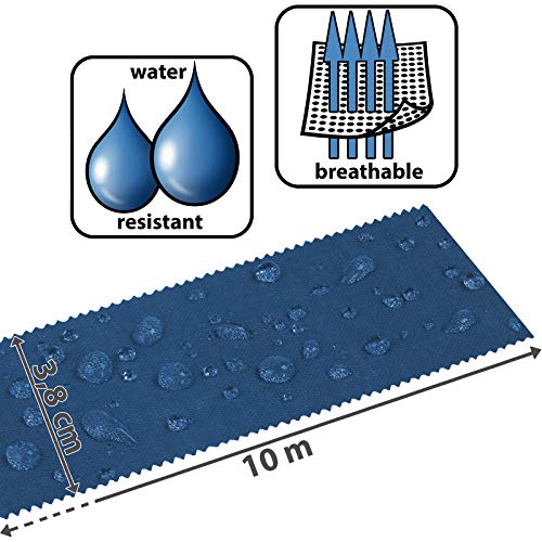 ALPIDEX 6 x Cinta Adhesiva Deportiva 3,8 cm x 10 m, Color:Azul