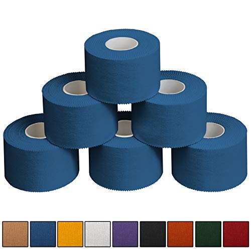 ALPIDEX 6 x Cinta Adhesiva Deportiva 3,8 cm x 10 m, Color:Azul