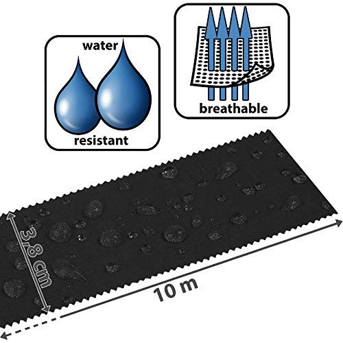 ALPIDEX 6 x Cinta Adhesiva Deportiva 3,8 cm x 10 m, Color:Negro