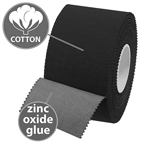 ALPIDEX 6 x Cinta Adhesiva Deportiva 3,8 cm x 10 m, Color:Negro