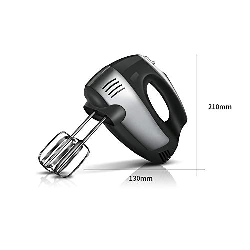 Alta resistencia batidor de mano huevo, mezcladores de Hogares de alta potencia eléctrica de mano for la cocina automática batidores configuración de 5 velocidades de acero inoxidable batidores-Negro