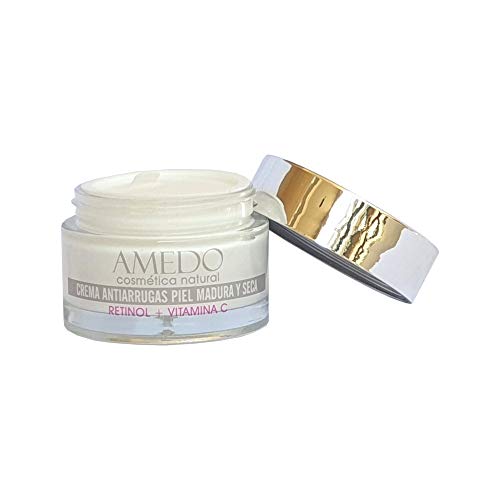 ALTAMENTE EFECTIVA - CREMA DE RETINOL MAS VITAMINA C - Crema natural. Crema antiedad hidratante para la cara, cuello y contorno de ojos. Día y noche, diseñada para la piel madura y seca - 50 ml