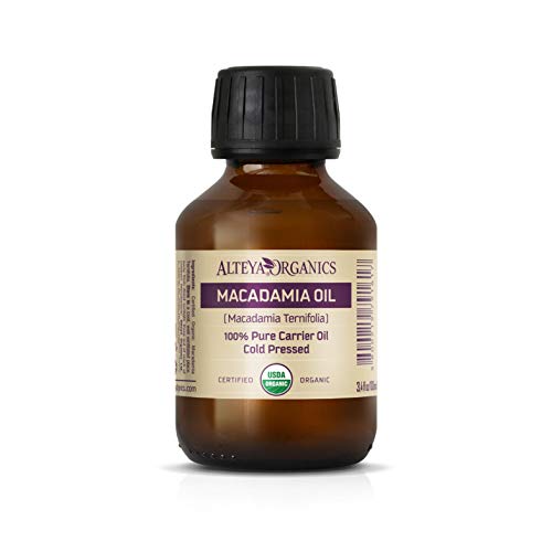Alteya Organic Aceite de macadamia 100 ml - 100% certificado por USDA Aceite de portador de macadamia prensado en frío natural orgánico - Hidratante, nutritivo, grado terapéutico premium