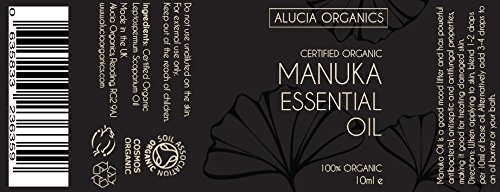 Alucia Organics Aceite Esencial de Manuka orgánico certificado 10ml