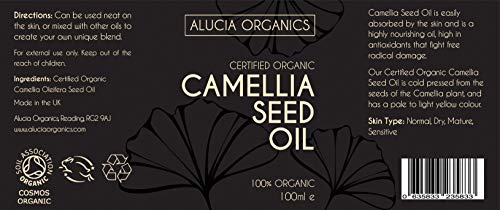 Alucia Organics Aceite orgánico certificado de semilla de la camelia 100ml