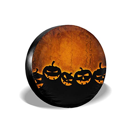 Alysai Cubierta de neumático de Repuesto Patern de Halloween, Cubiertas Protectoras de Ruedas Impermeables a Prueba de Polvo a Prueba de Polvo 14-17 Pulgadas 17 Pulgadas