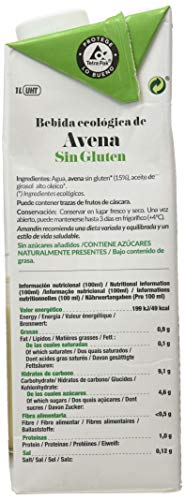 Amandin Bebida Ecológica De Avena Sin Gluten 1L. 1000 ml