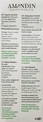 Amandin Bebida Ecológica De Avena Sin Gluten 1L. 1000 ml