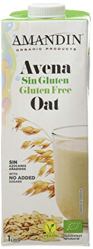 Amandin Bebida Ecológica De Avena Sin Gluten 1L. 1000 ml