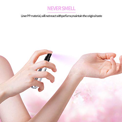 AMAYGA 5pcs 8 ml atomizador de perfume de botella vacío pulverizador del perfume de atomizadores recargable dosificador de perfume spray frasco para viaje viajes aéreos