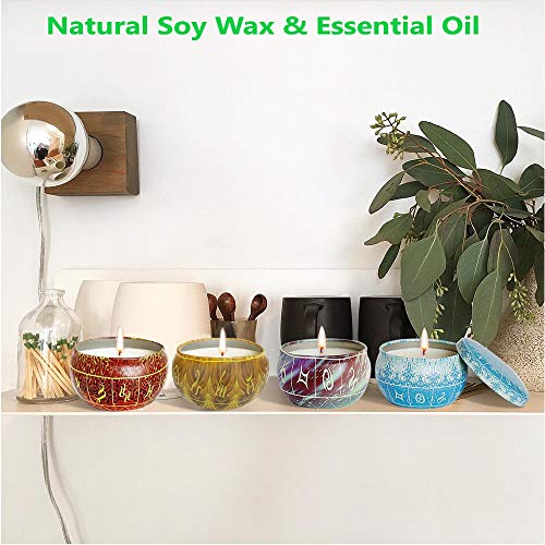 AMAYGA 8 Pack Regalo de Velas Perfumadas,Velas Aromaticas,Cera de Soja Natural,Aromaterapia Decoración para Relajación Fiesta Boda Baño Yoga Cumpleaños Navidad Día de San Valentín Regalos