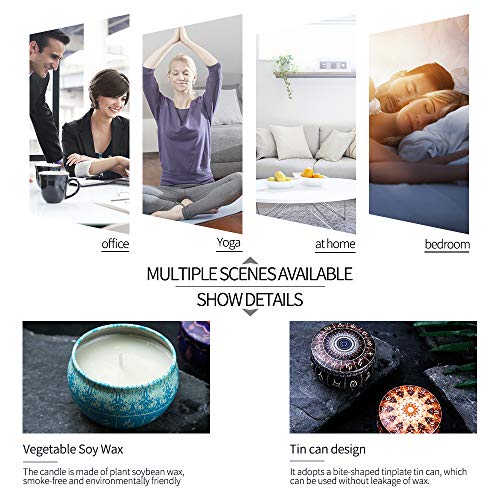 AMAYGA 8 Pack Regalo de Velas Perfumadas,Velas Aromaticas,Cera de Soja Natural,Aromaterapia Decoración para Relajación Fiesta Boda Baño Yoga Cumpleaños Navidad Día de San Valentín Regalos