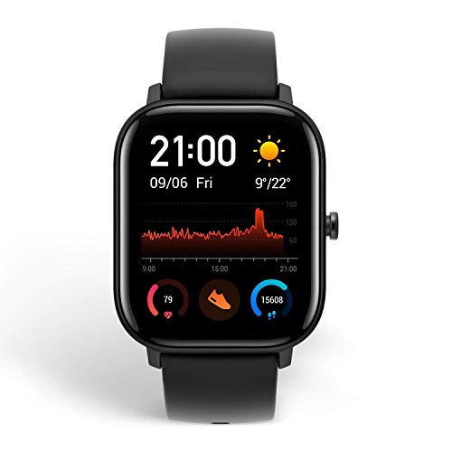 Amazfit GTS Smartwatch Fitness tracker con multitud de perfiles de actividad físcia y con GPS embebido, resistencia al agua 5 ATM (Negro)