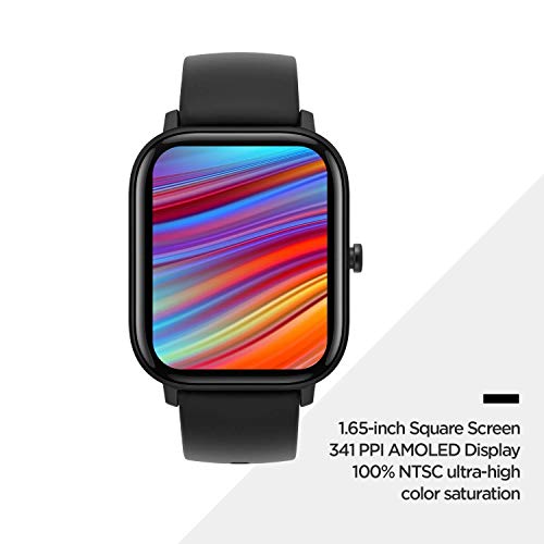 Amazfit GTS Smartwatch Fitness tracker con multitud de perfiles de actividad físcia y con GPS embebido, resistencia al agua 5 ATM (Negro)