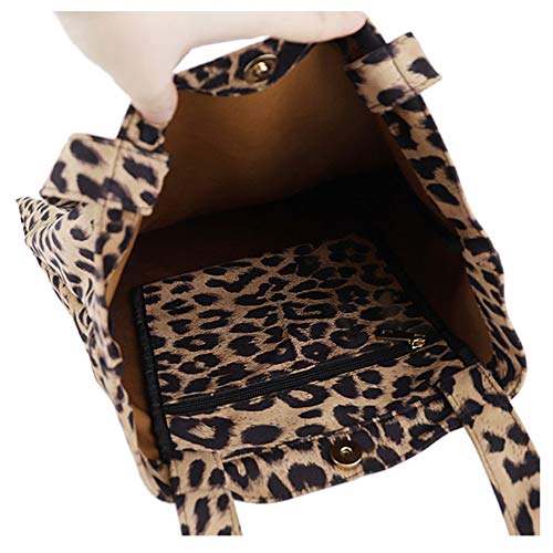 Amazon Black Sales Friday Cyber Sales Monday Sales & Deals Week 2018- Bolsa de Hombro para Mujer, diseño de Leopardo, Color Negro Beige Apricot-C L