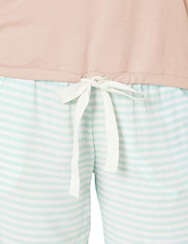 Amazon Essentials – Camiseta ligera de manga larga de tejido de rizo con lazo ajustable en la cintura para mujer, Rosado claro, US M (EU M - L)