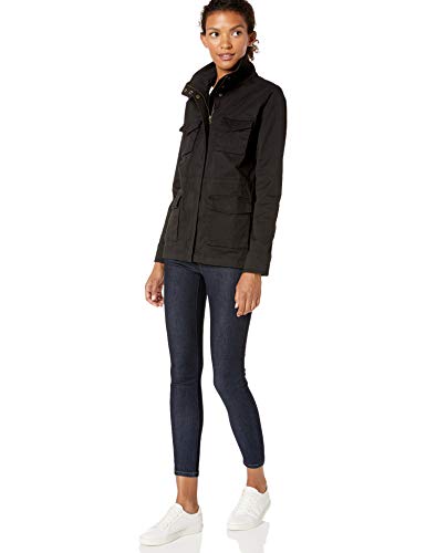 Amazon Essentials - Chaqueta de uso diario para mujer, Negro, US M (EU M - L)
