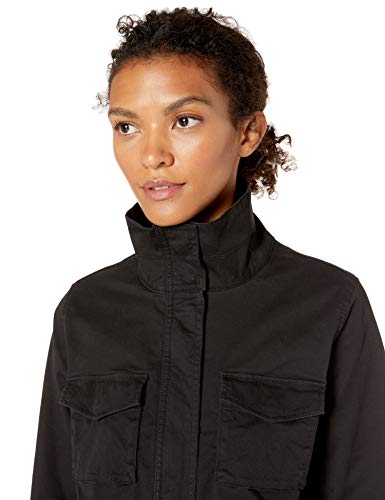 Amazon Essentials - Chaqueta de uso diario para mujer, Negro, US M (EU M - L)
