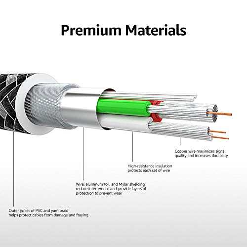 AmazonBasics - Cable conector USB a Lightning (nailon trenzado, certificado por Apple, 0,9 m), color oro rosa