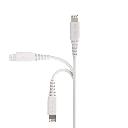 AmazonBasics – Cable de USB A a Lightning, con certificación MFi de Apple - Blanco, 0,9 m