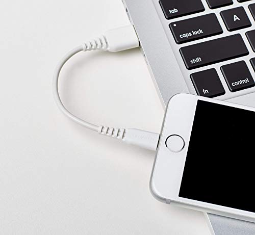 AmazonBasics – Cable de USB A a Lightning, con certificación MFi de Apple - Blanco, 0,9 m