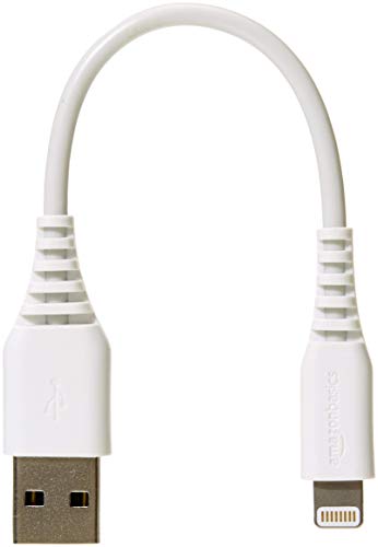 AmazonBasics – Cable de USB A a Lightning, con certificación MFi de Apple - Blanco, 0,9 m