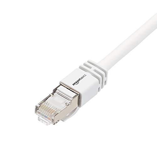 AmazonBasics - Cable para internet Ethernet Gigabit de banda ancha RJ45 Cat 7, color blanco, 9,1 m