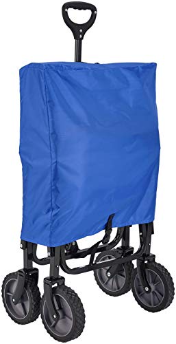 AmazonBasics - Carreta plegable para jardín y aire libre con bolsa de cubierta, azul