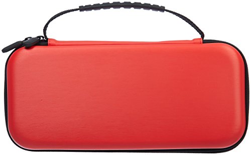 AmazonBasics - Kit de protección para Nintendo Switch, con funda de transporte y protector de pantalla de cristal templado - Rojo
