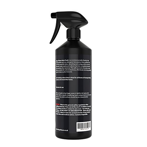 Ambientador para coches King of Sheen Auto Fresh y eliminador de olores para coches, tecnología de absorción potente de olores que deja una fragancia refrescante, duradera. Presentación de 500 ml