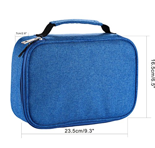 AMGOMH Estuches, 72 ranuras portalápices Caja de lápiz de Estudiantes Organizador Estuche Escolar de caso lapices de colores lápiz bolsa de arte dibujo Estuches Escolares Pencil Case (Azul)