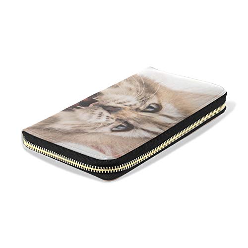 Amigo humano honesto Miel Gato lindo Mascota Largo Pasaporte Embrague Monederos Cremallera Monedero Bolso Bolso organizador dinero Bolsa Titular tarjeta crédito dama Mujer Chica Hombre Regalo viaje