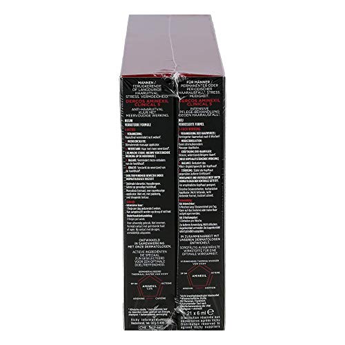 Aminexil Clinical 5 de Vichy para hombres, 21 unidades Ampollas.
