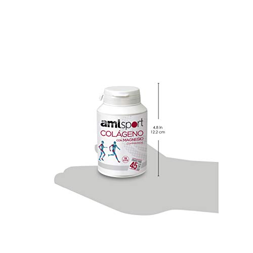 AMLsport - Colágeno con magnesio – 270 comprimidos articulaciones fuertes. Regenerador de tejidos con colágeno hidrolizado tipo 1 y tipo 2. Envase para 45 días de tratamiento.