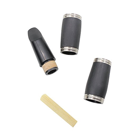 ammoon Clarinete ABS 17 Bb Plana Soprano Binocular Clarinete con Cork Grease Trapo de Limpieza Guantes 10 Cañas Destornillador Reed Caja del Instrumento de Viento de Madera
