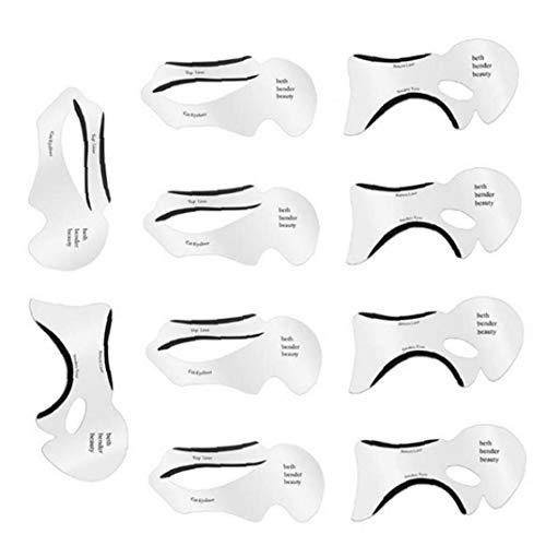 Amoyer Modelos 10pc Delineador de Ojos Sombra de Ojos con alas Plantillas Eye Liner Lápiz de Sombra de Ojos Guía Shaping Plantilla de la Plantilla Ojos fabricar Herramientas de la Ayuda de