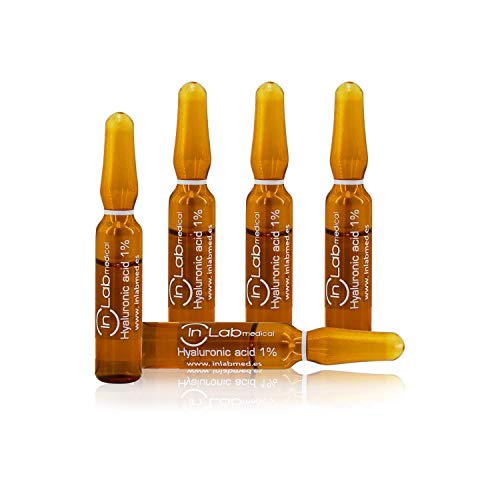 Ampollas Ácido Hialurónico 1% Suero de ácido hialurónico/Dermaroller Sueros faciales Ampollas/Activo Potenciador antiarrugas hidratante altamente concentrado Mujeres (2ml ×10）