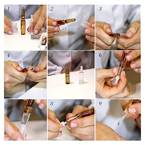 Ampollas Ácido Hialurónico 1% Suero de ácido hialurónico/Dermaroller Sueros faciales Ampollas/Activo Potenciador antiarrugas hidratante altamente concentrado Mujeres (2ml ×10）