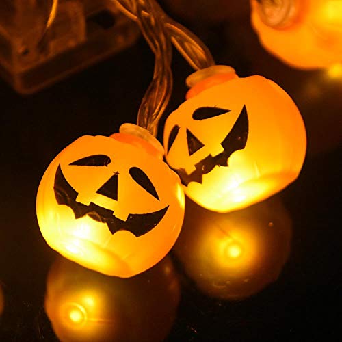 Amrls 10LED Halloween calabaza araña murciélago cráneo cadena luces lámpara DIY colgante terror decoración de Halloween para suministros de fiesta en el hogar, Style4