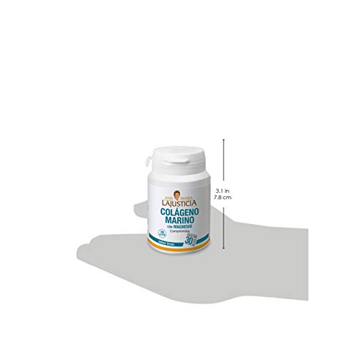 Ana Maria Lajusticia - Colágeno marino con magnesio – 180 comp (sabor limón). Articulaciones fuertes y piel tersa. Regenerador de tejidos con colágeno hidrolizado tipo 1 y 2. Envase para 30 días.