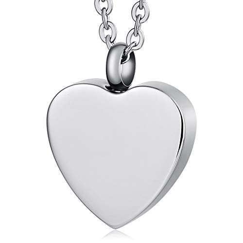 AnazoZ Acero Inoxidable Personalizado Collar de Cremación Collar para Cenizas Colgante de Recuerdo Corazón Alwalys in my Heart