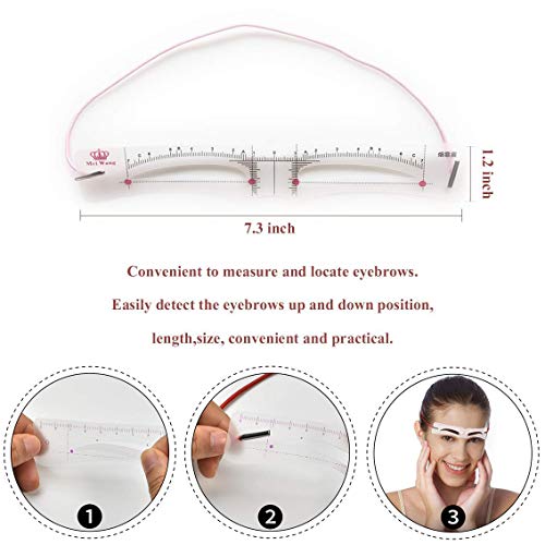 ANDERK Plantilla Cejas 24 Estilos, Reutilizable Plantillas Cejas para el Maquillaje de Principiantes, Kit de Plantilla de cejas para El Arreglo y el Dibujo de las cejas