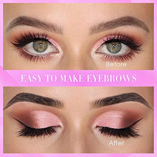 ANDERK Plantilla Cejas 24 Estilos, Reutilizable Plantillas Cejas para el Maquillaje de Principiantes, Kit de Plantilla de cejas para El Arreglo y el Dibujo de las cejas